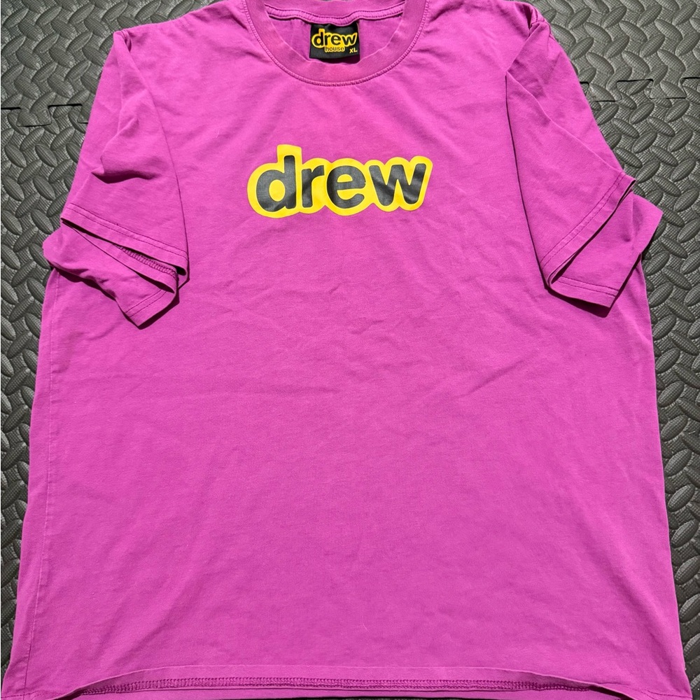 Drew House Purple Tee with Yellow Logo